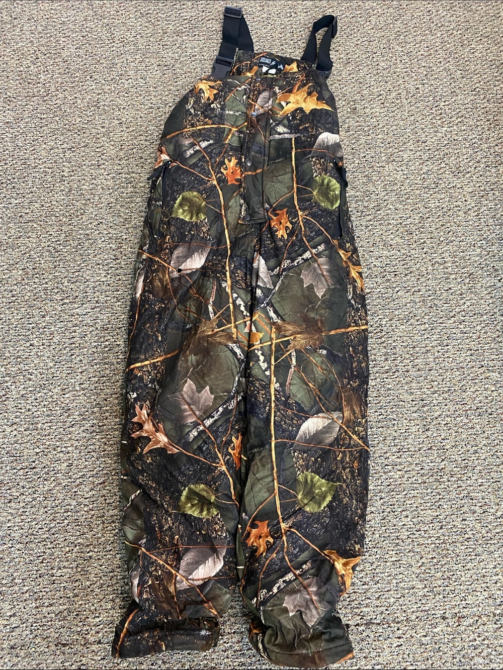 WFS Camo Bib Overalls - Green, Brown, Black Size XL